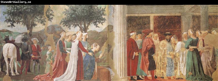 Piero della Francesca The Discovery of the Wood of the True Cross and The Meeting of Solomon and the Queen of Sheba